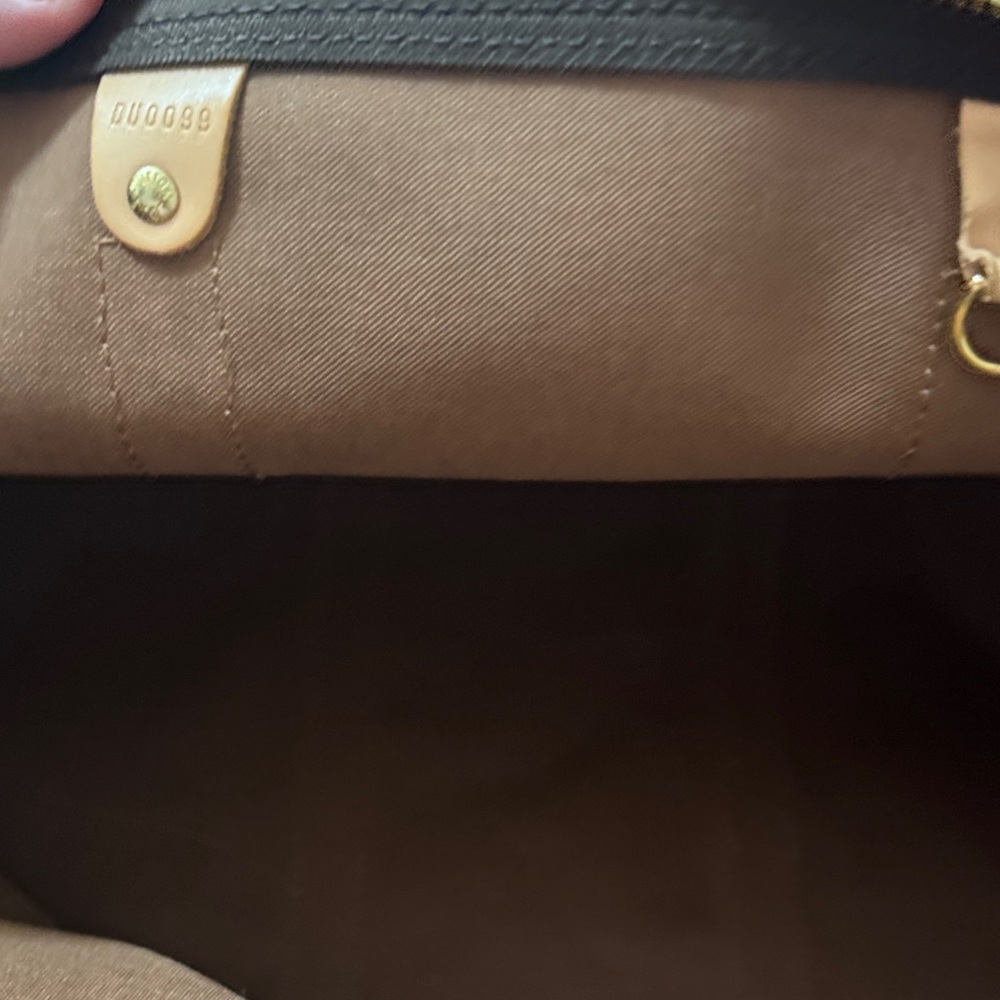 Louis Vuitton Brown Monogram Canvas 55 Duffel with Tan Leather Trim - Picture 11 of 16